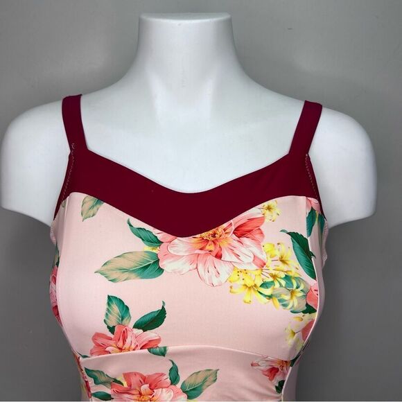 𝅺CUPSHE Floral One Piece Bathing Suit Size Medium - Picture 4 of 10